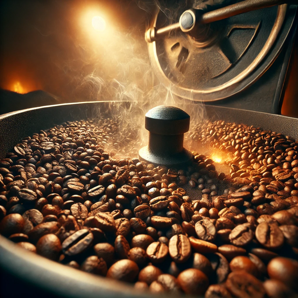 coffee beans being roasted